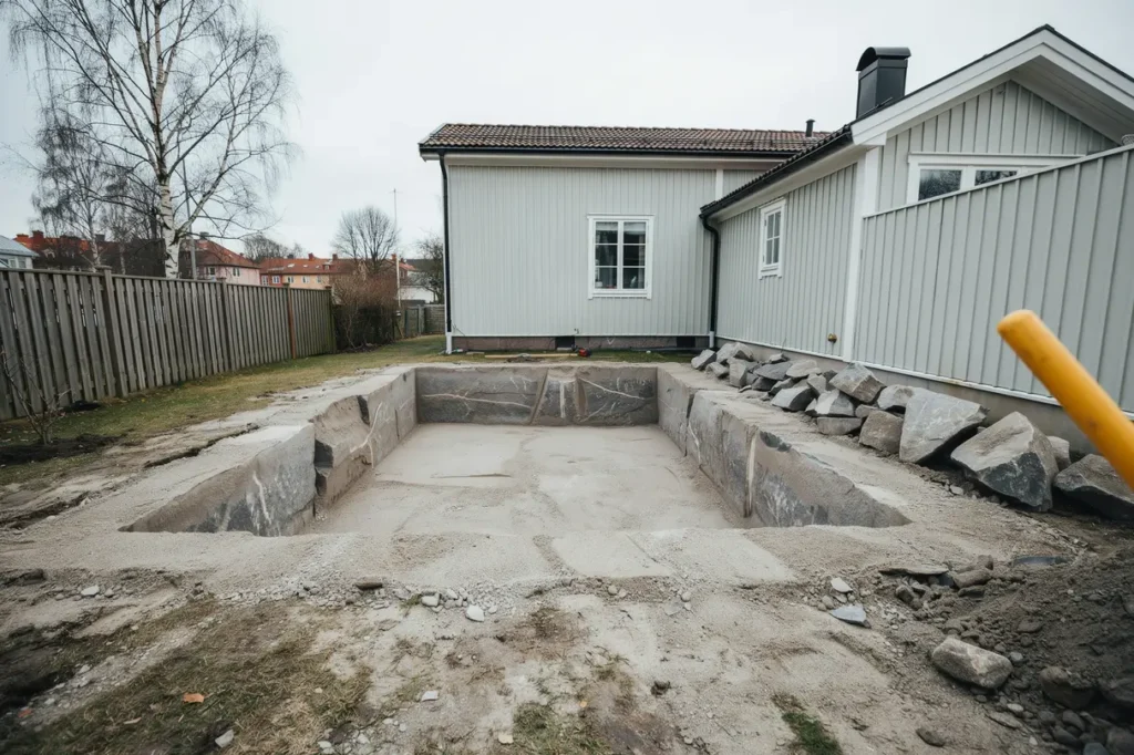 stenspr ckning och bergspr ngning f r poolschakt i majorna g teborg