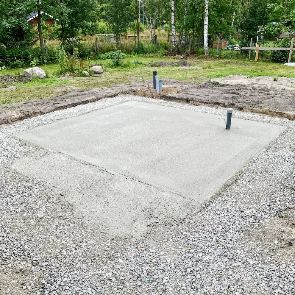 anlagga husgrund gjutning betongplatta goteborg